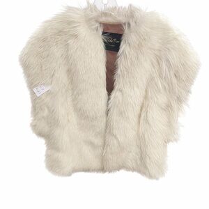 Elegant Cream Faux Fur Cape